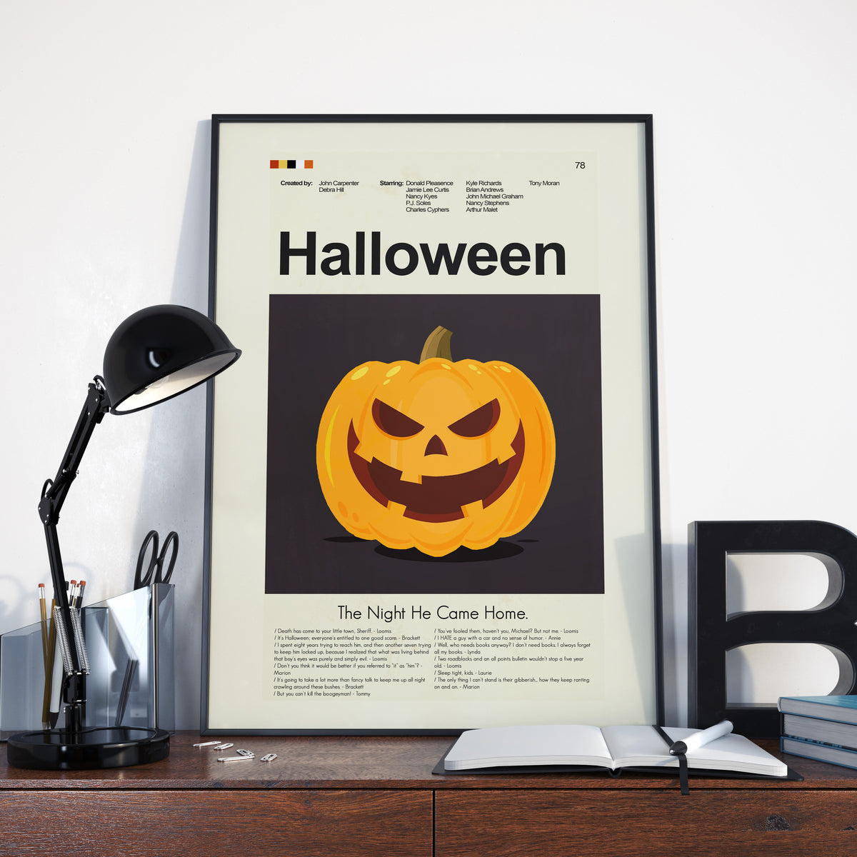 Halloween Inspired Mid-Century Modern Print | 12"x18" or 18"x24" Print only
