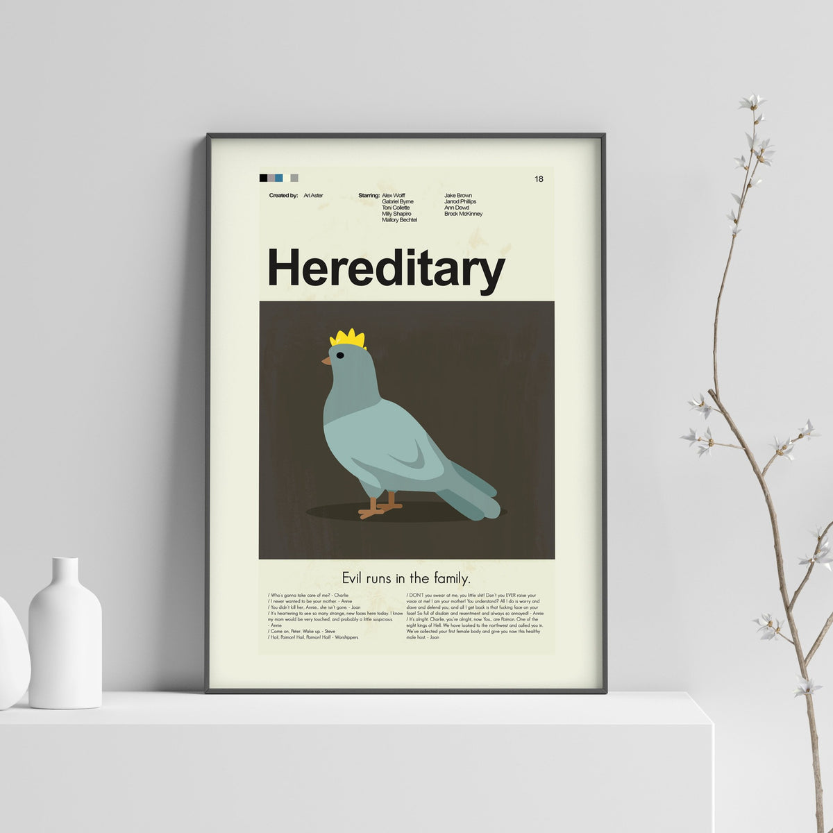 Hereditary Inspired Mid-Century Modern Print | 12"x18" or 18"x24" Print only