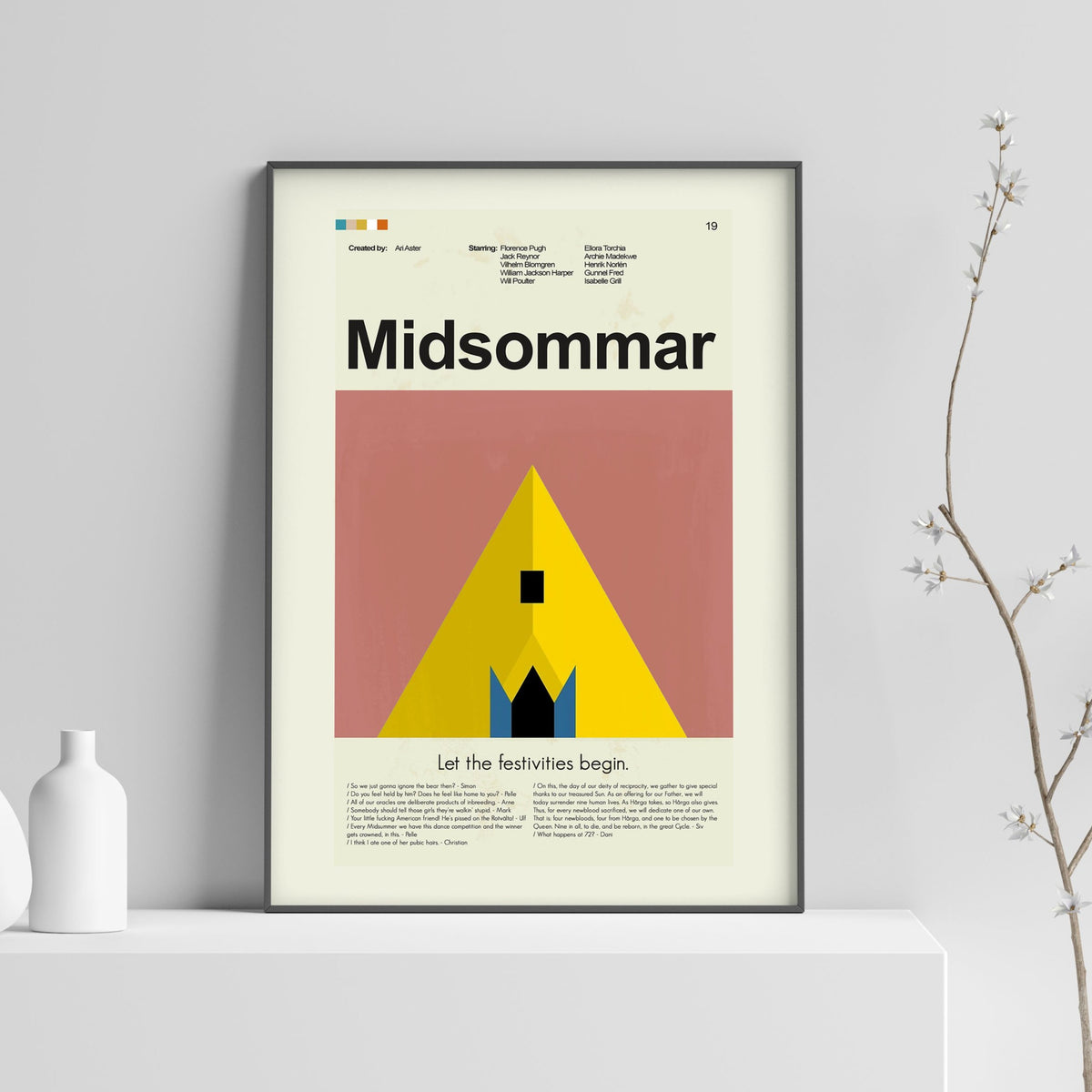 Midsommar Inspired Mid-Century Modern Print | 12"x18" or 18"x24" Print only