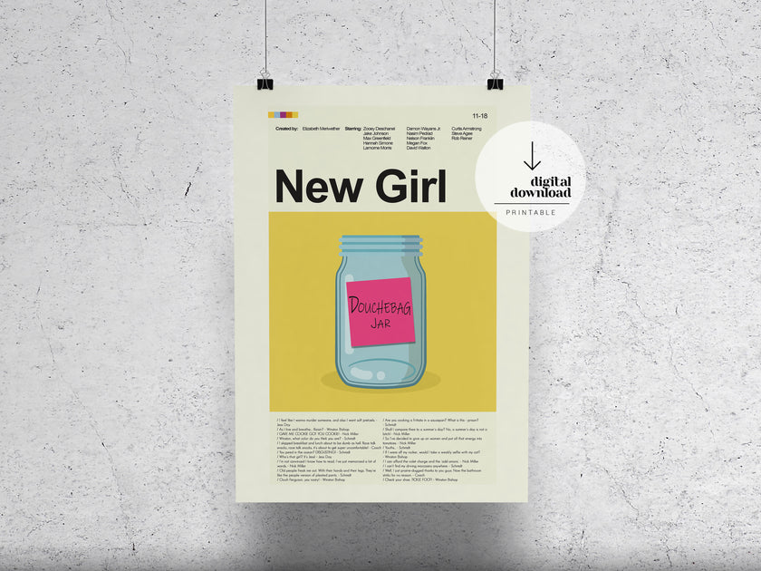 New Girl | DIGITAL ARTWORK DOWNLOAD | PrintsandgiggIes