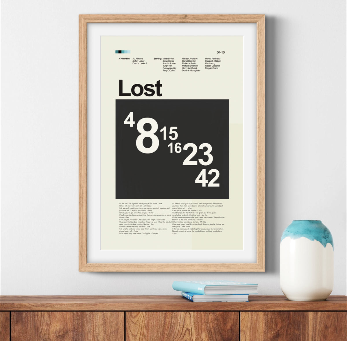 Lost - 4 8 15 16 23 42 | 12"x18" or 18"x24" Print only