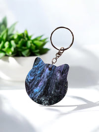 Load image into Gallery viewer, Cats! Cats! Acrylic Keychain with Cat Charm
