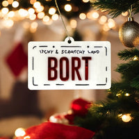 Load image into Gallery viewer, Bort or Assman License PlateChristmas Ornament
