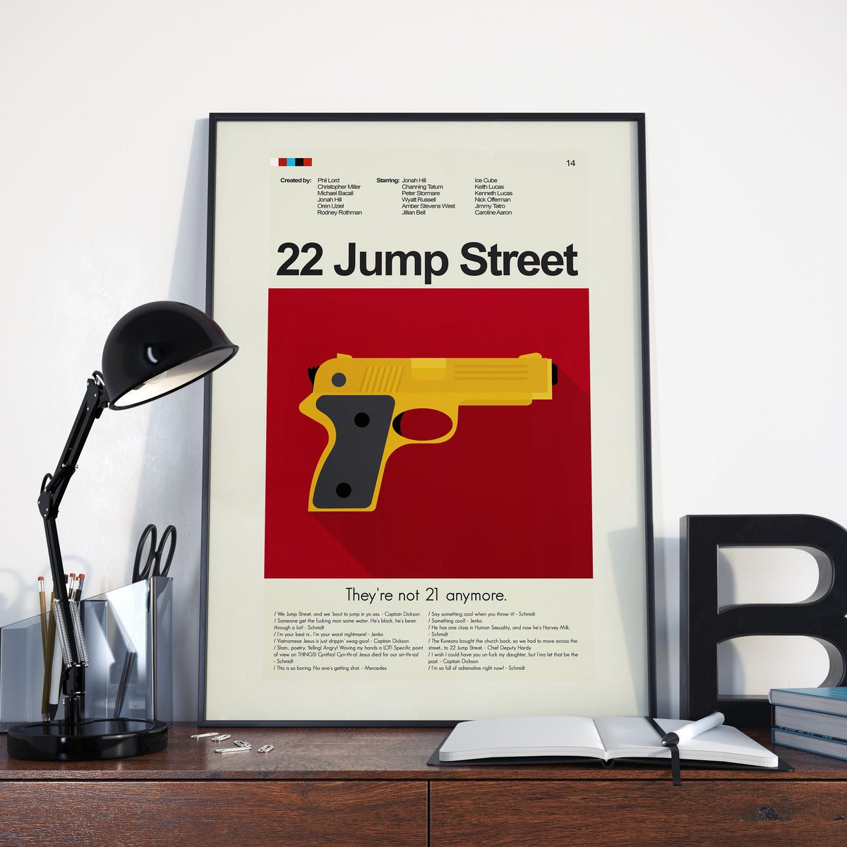 22 Jump Street - Gold Gun  | 12"x18" or 18"x24" Print only