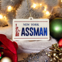 Load image into Gallery viewer, Bort or Assman License PlateChristmas Ornament

