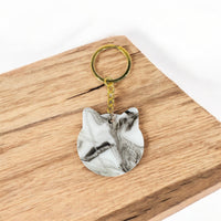 Load image into Gallery viewer, Cats! Cats! Acrylic Keychain with Cat Charm
