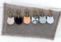 Load image into Gallery viewer, Cats! Cats! Acrylic Keychain with Cat Charm

