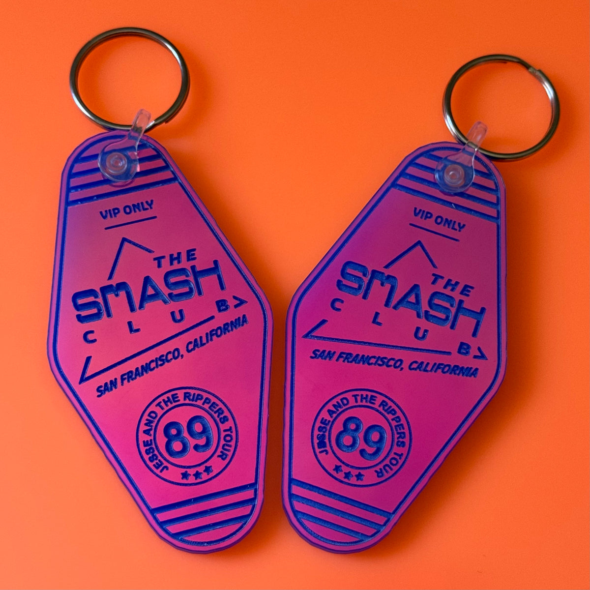 The Smash Club | Iridescent Retro Motel Keychain