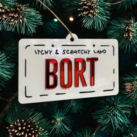 Load image into Gallery viewer, Bort or Assman License PlateChristmas Ornament
