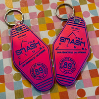 Load image into Gallery viewer, The Smash Club | Iridescent Retro Motel Keychain
