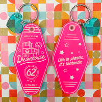 Load image into Gallery viewer, Keys to the Dreamhouse (Barbie) | Retro Motel Keychain
