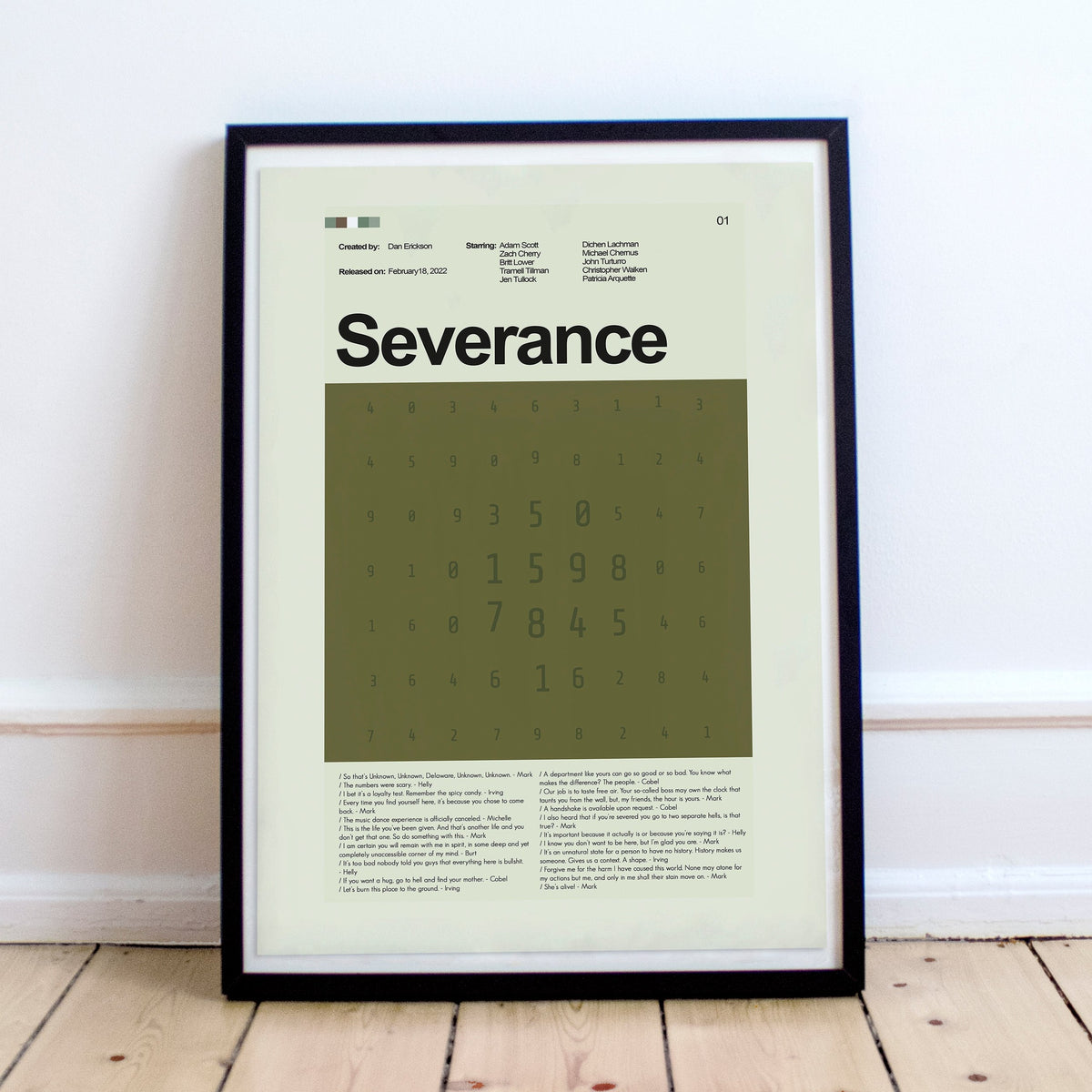 Severance (Season 1) - Scary Numbers | 12"x18" or 18"x24" Print only