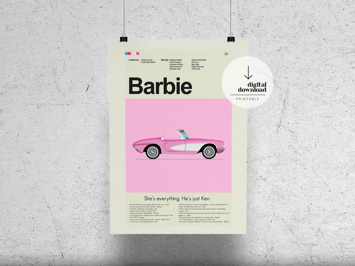 Barbie Inspired (3 options available) | DIGITAL ARTWORK DOWNLOAD