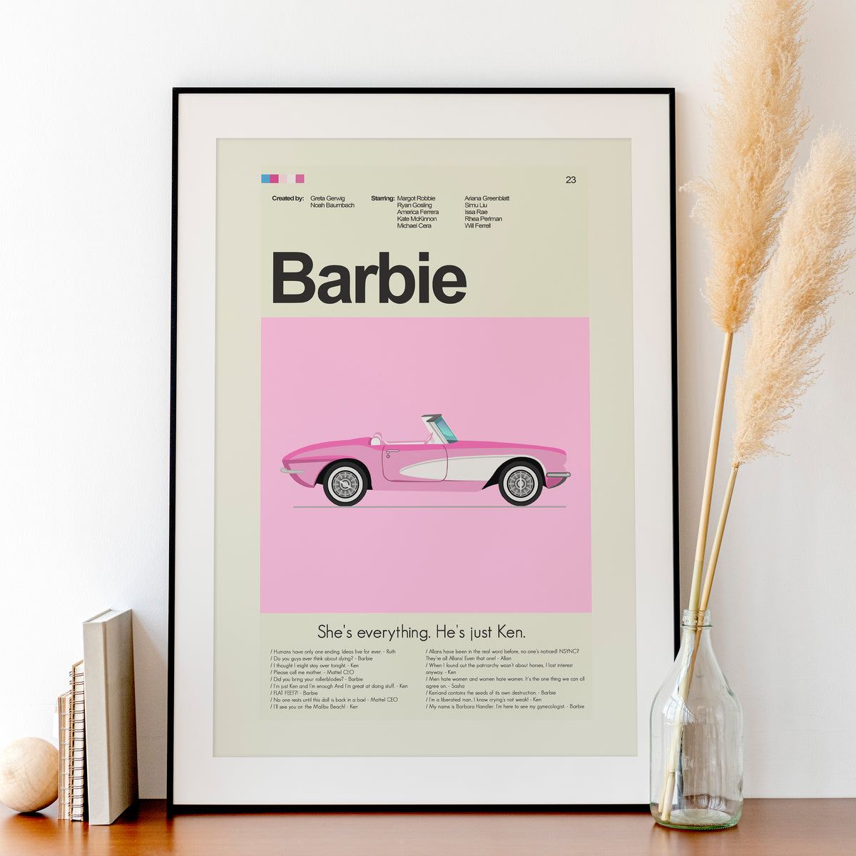 Barbie (film) Inspired - 3 Options Available | 12"x18" or 18"x24" Print only