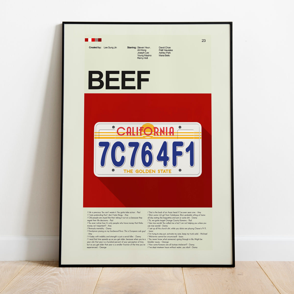 BEEF - License Plate | 12"x18" or 18"x24" Print only