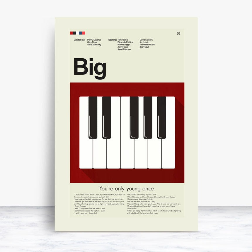 Big - Piano | 12"x18" or 18"x24" Print only