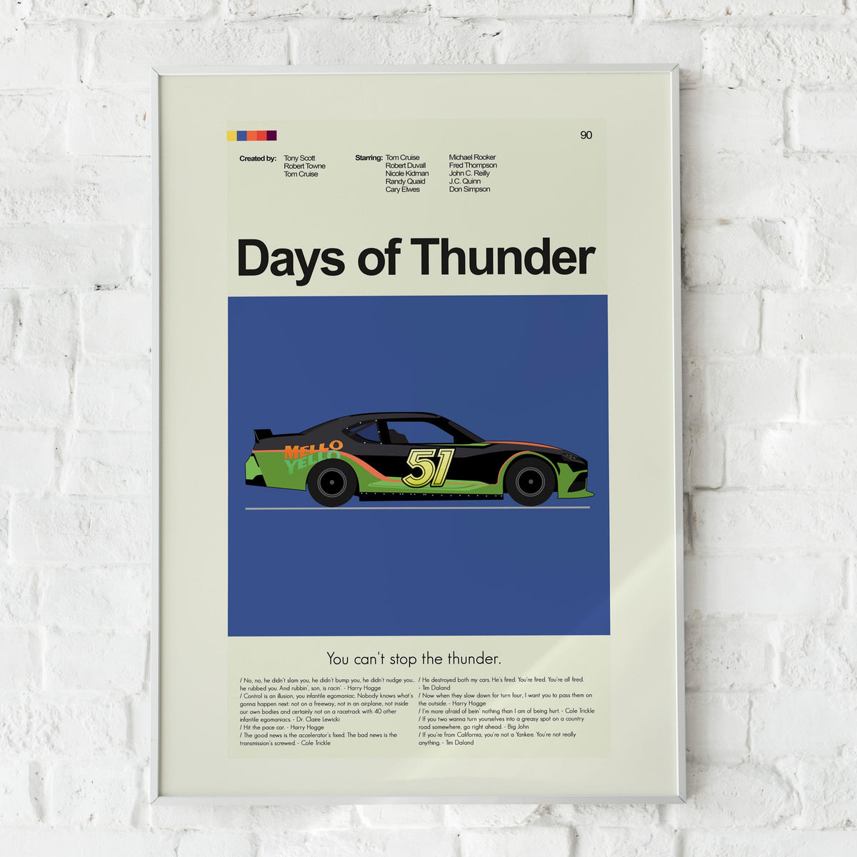 Days of Thunder - Racecar | 12"x18" or 18"x24" Print only