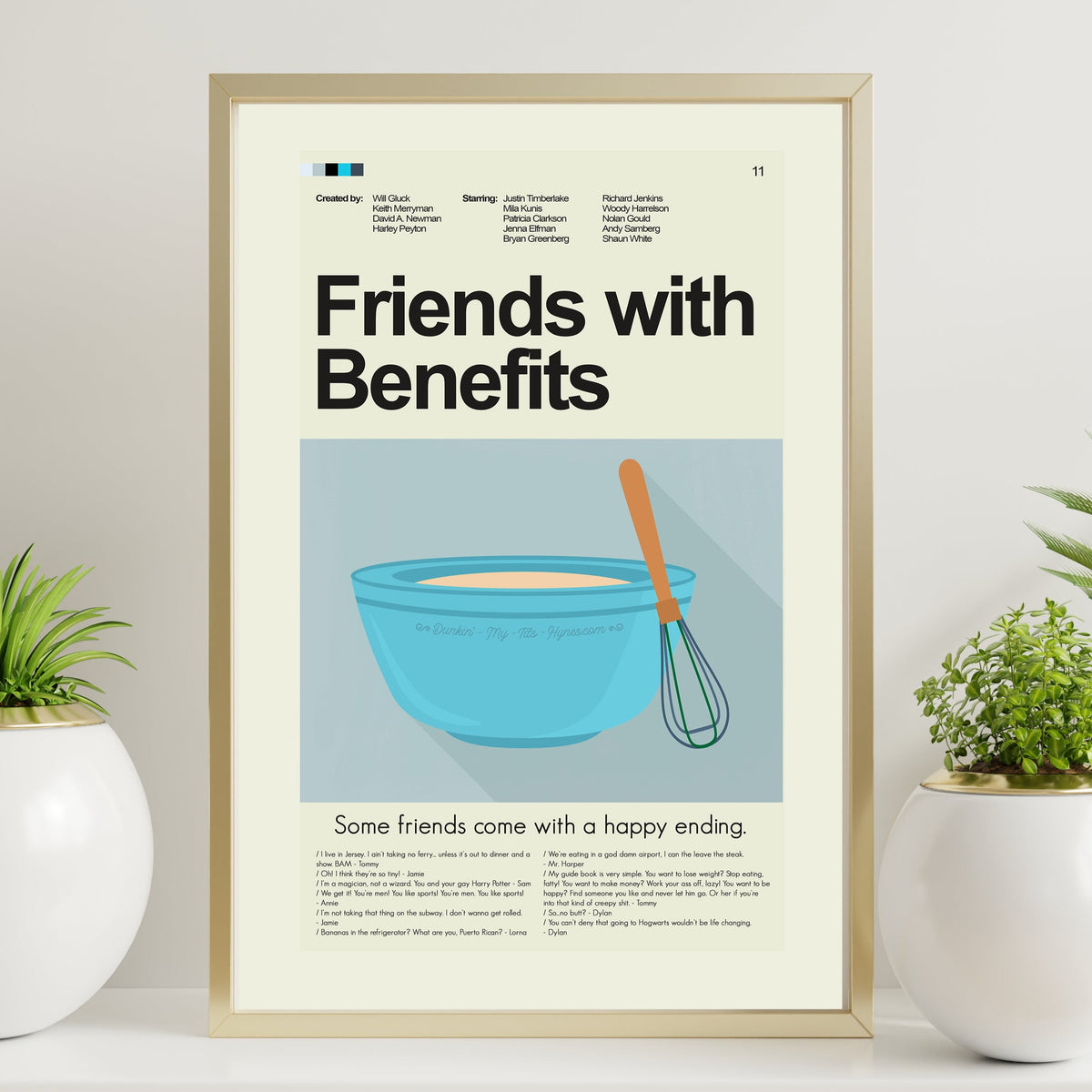 Friends with Benefits - Mixing Bowl | 12"x18" or 18"x24" Print only