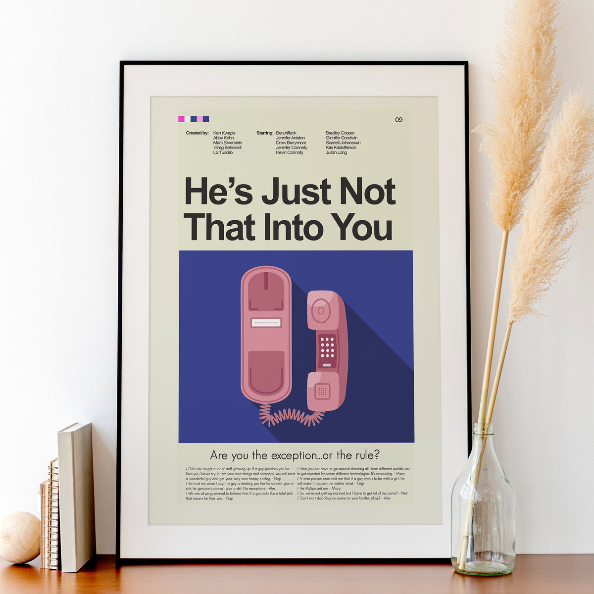 He's Just Not That Into You - Pink Phone | 12"x18" or 18"x24" Print only