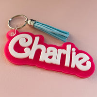 Load image into Gallery viewer, Barbie Name Acrylic Keychain | With or Without Tassel
