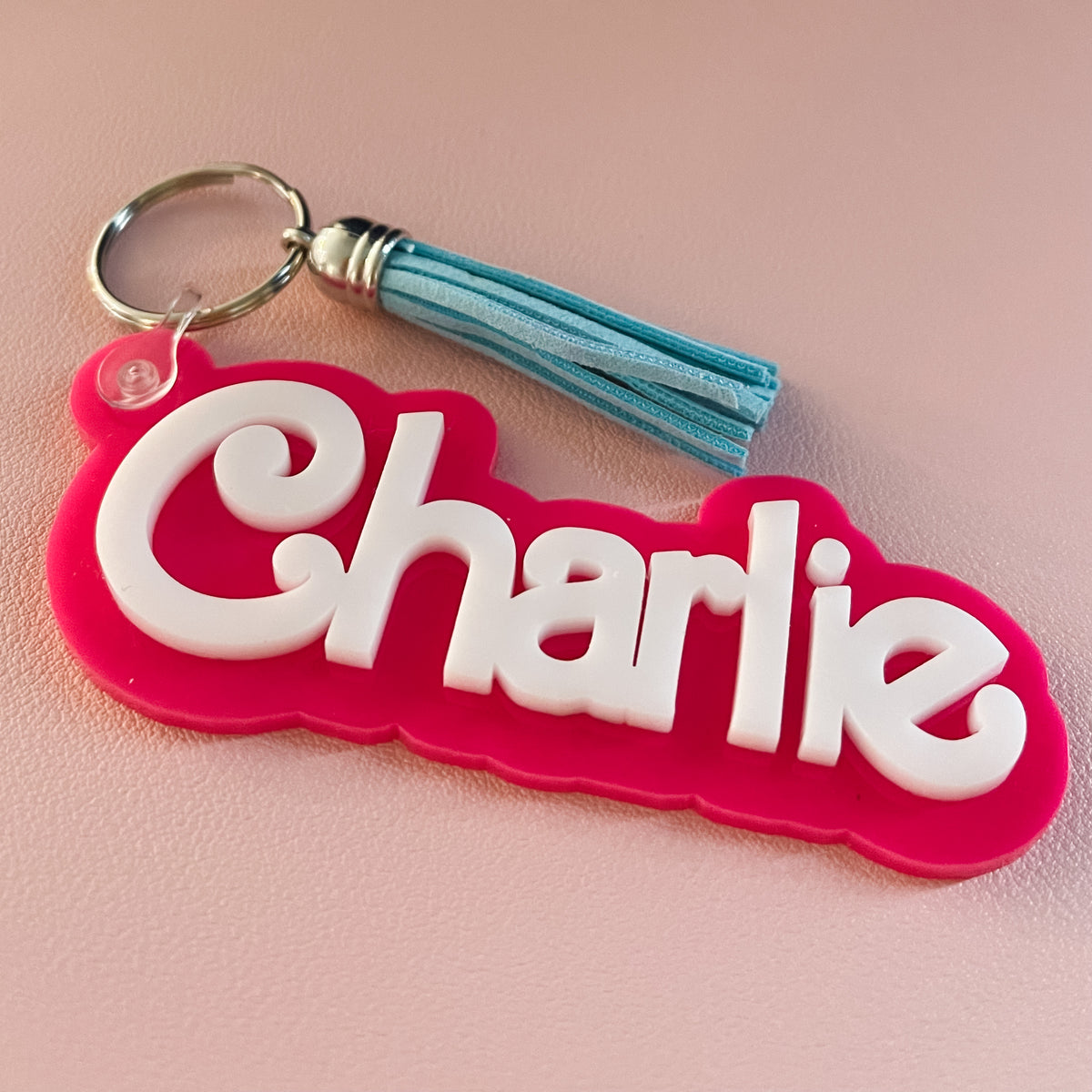 Barbie Name Acrylic Keychain | With or Without Tassel