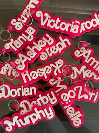 Load image into Gallery viewer, Barbie Name Acrylic Keychain | With or Without Tassel
