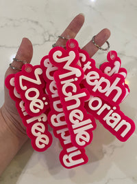Load image into Gallery viewer, Barbie Name Acrylic Keychain | With or Without Tassel
