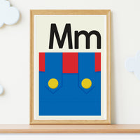 Load image into Gallery viewer, Mario Alphabet Print | 12&quot;x18&quot; or 18&quot;x24&quot; Print only
