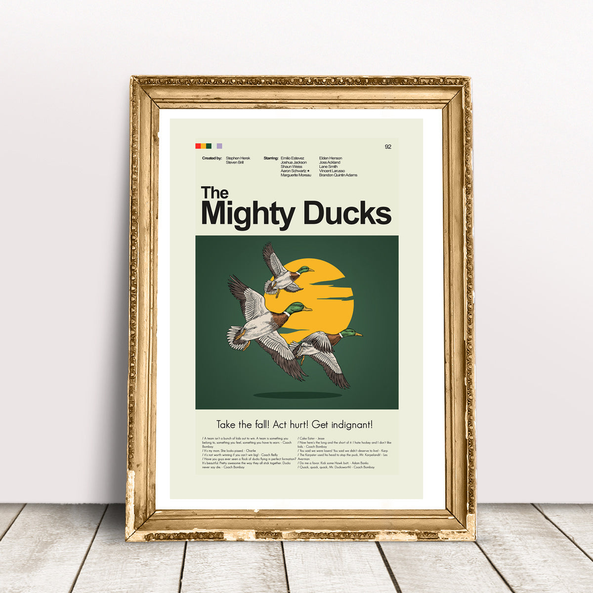 The Mighty Ducks Mid-Century Modern Print | 12"x18" or 18"x24" Print only