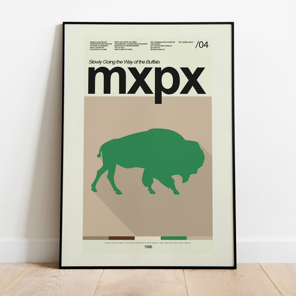 MxPx - Slowly Going the Way of the Buffalo (Album) Inspired | 12"x18" or 18"x24" Print only