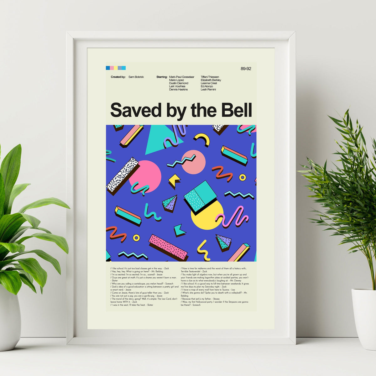 Saved by the Bell inspired print | 12"x18" or 18"x24" Print only
