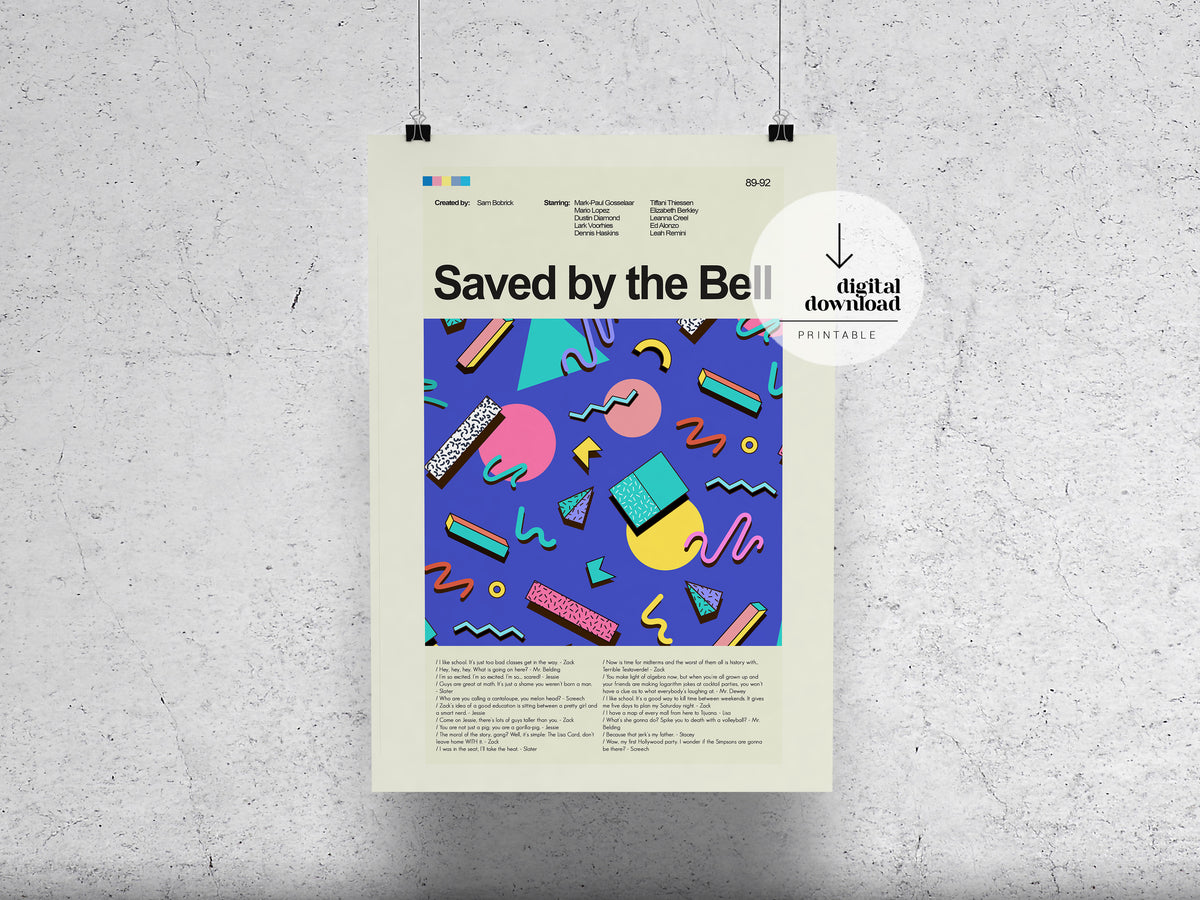 Saved by the Bell | DIGITAL ARTWORK DOWNLOAD