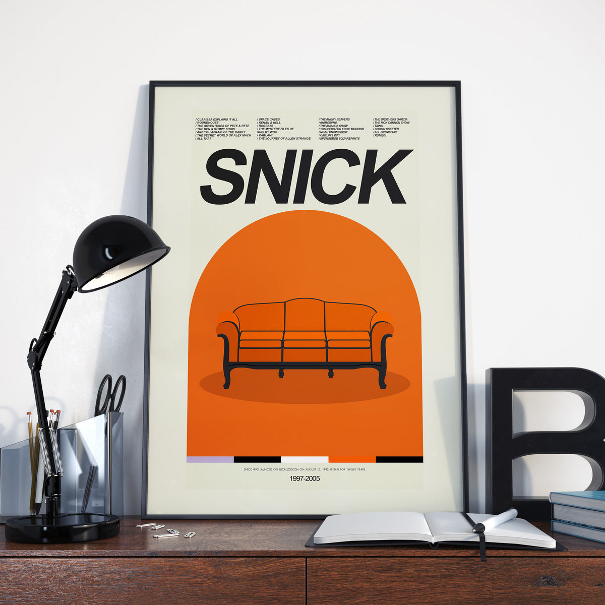 SNICK - The Big Orange Couch inspired print | 12"x18" or 18"x24" Print only