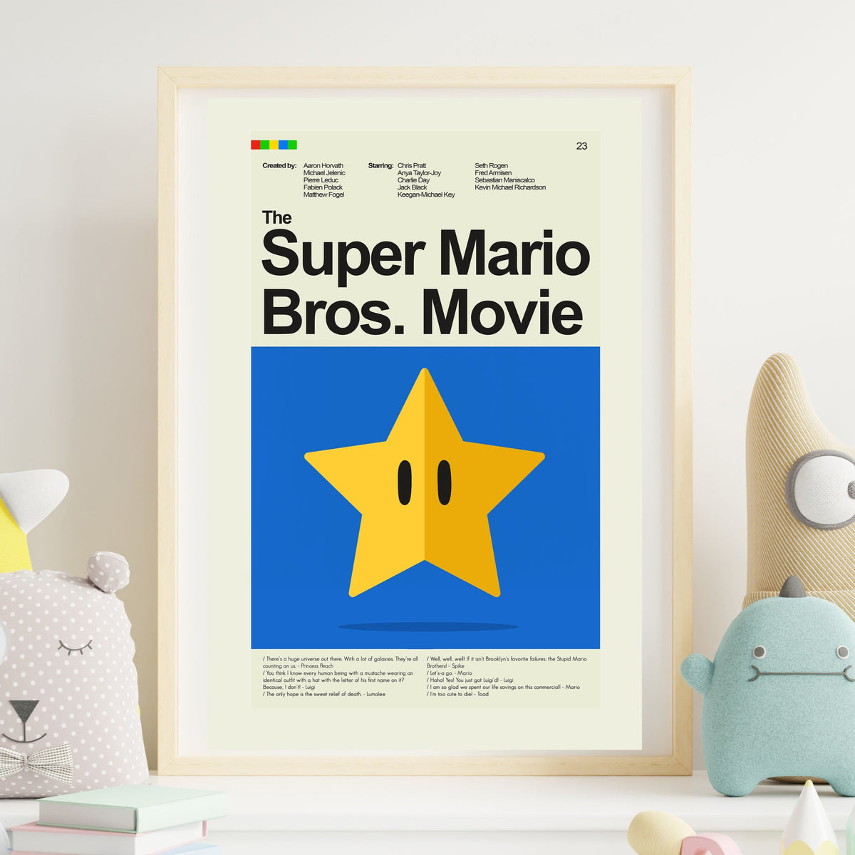 The Super Mario Bros. Movie - Star | 12"x18" or 18"x24" Print only