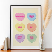 Load image into Gallery viewer, Candy Hearts | Fully Customizable 12&quot;x18&quot; or 18&quot;x24&quot; Print only

