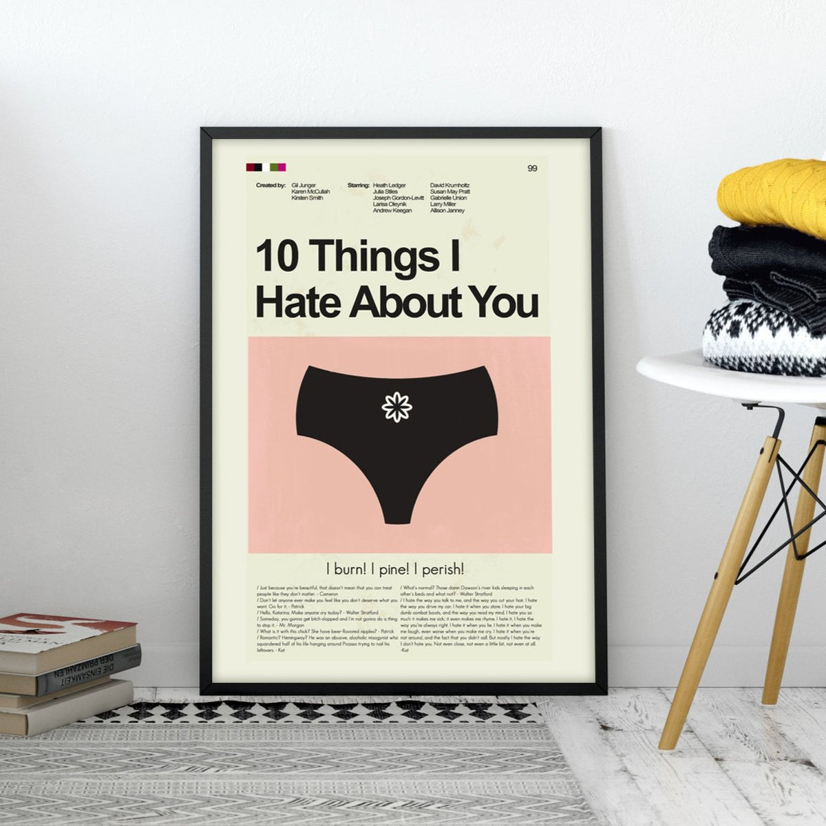 Movie 10 Things Hate About You Poster One Piece Poster Wall Art