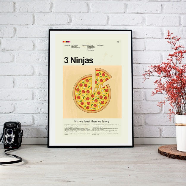 3 Ninjas - The Pizza | 12"x18" or 18"x24" Print Only