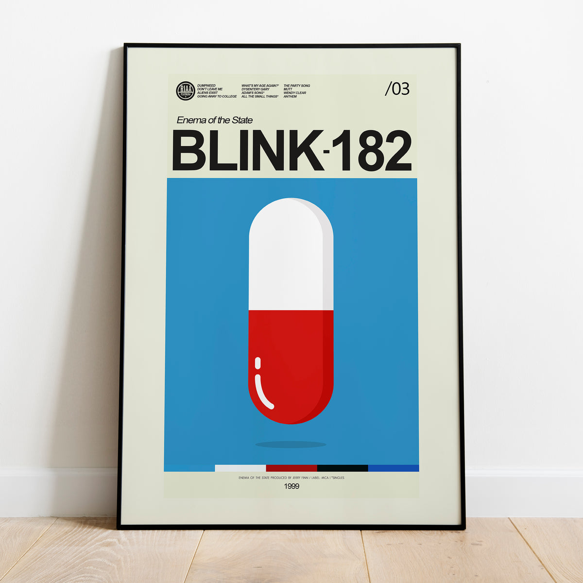 Blink-182 - Enema of the State (Album) Inspired | 12"x18" or 18"x24" Print only