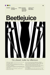 Load image into Gallery viewer, Beetlejuice - Black and White Striped Suit | 12&quot;x18&quot; or 18&quot;x24&quot; Print only
