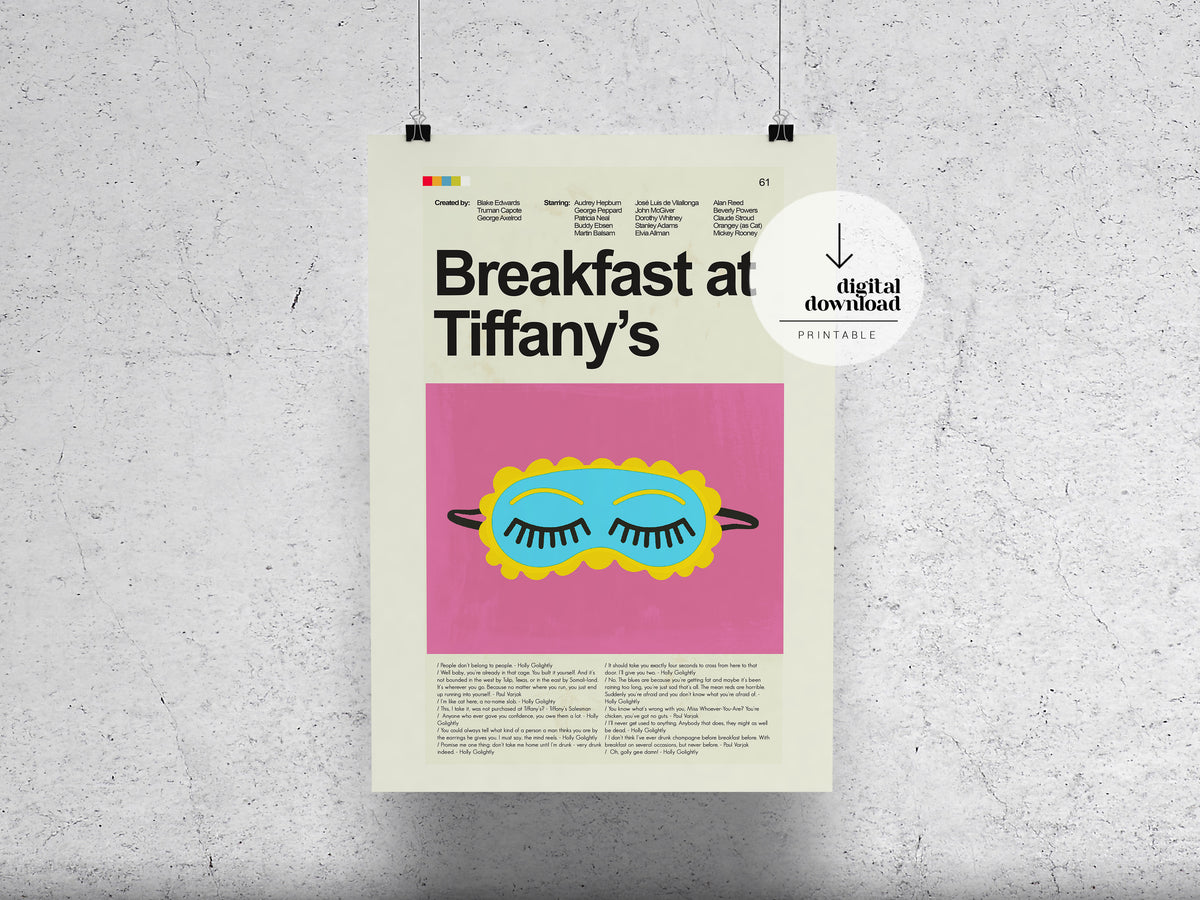 Breakfast at Tiffany's | DIGITAL ARTWORK DOWNLOAD