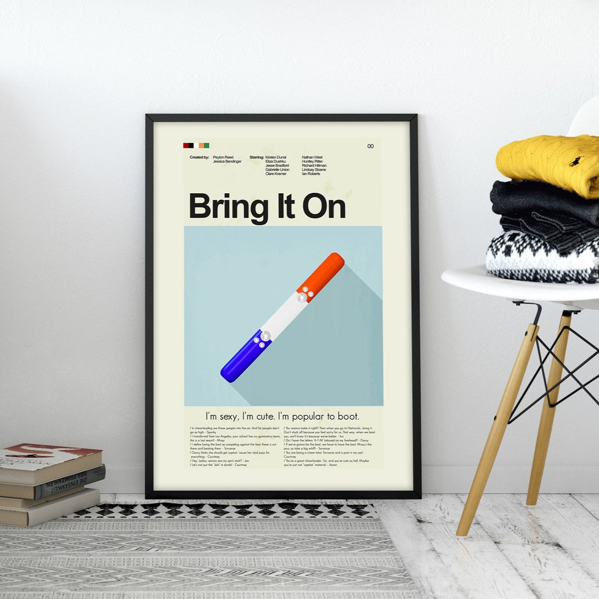 Bring it On Inspired Mid-Century Modern Print | 12"x18" or 18"x24" Print only