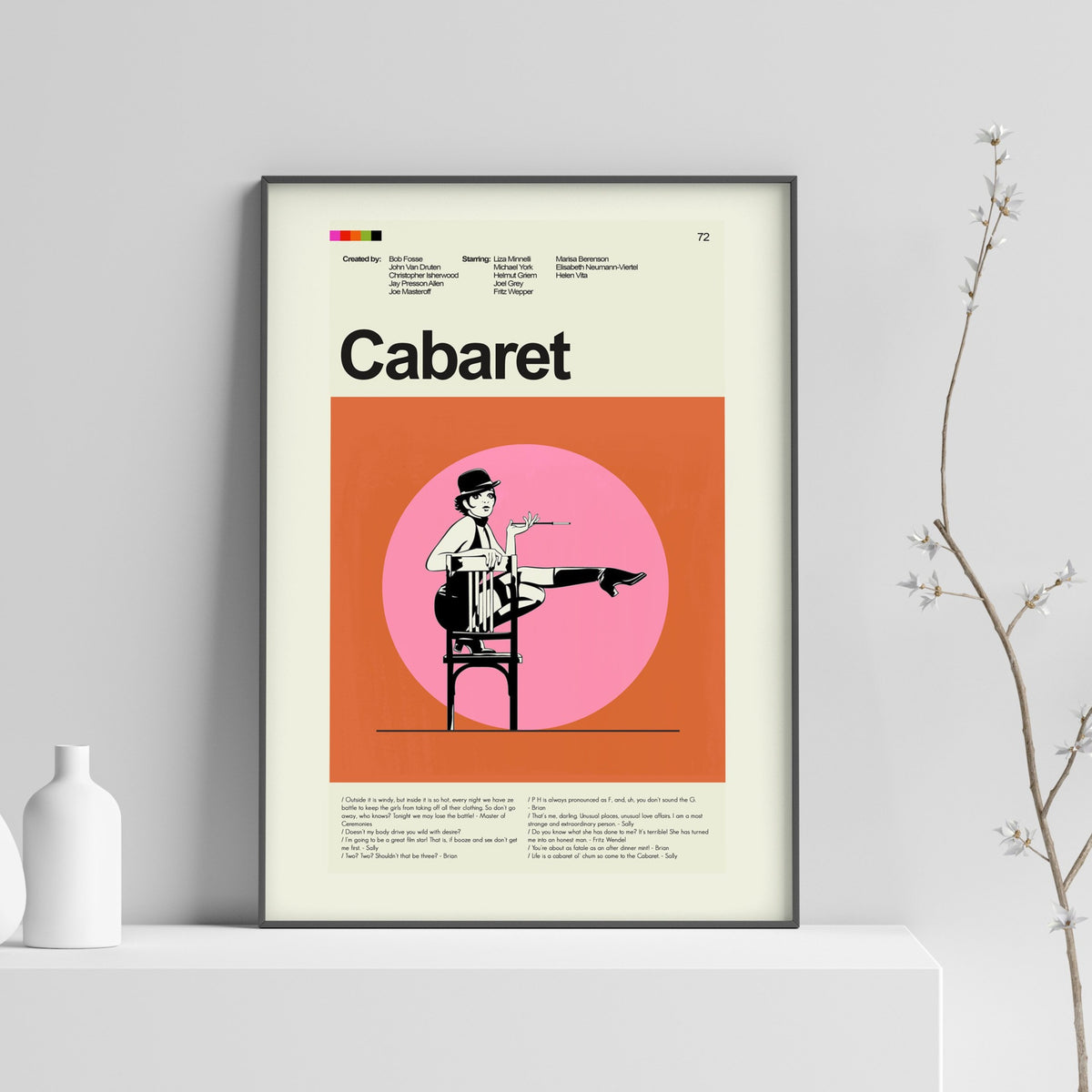Cabaret Inspired Mid-Century Modern Print | 12"x18" or 18"x24" Print only