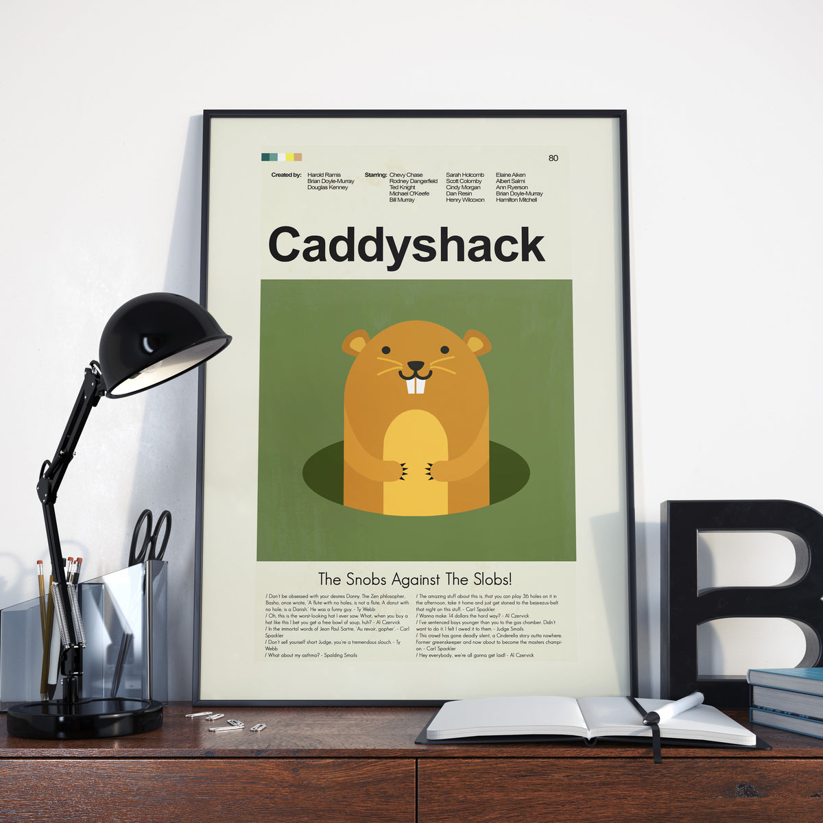 Caddyshack Inspired Mid-Century Modern Print | 12"x18" or 18"x24" Print only