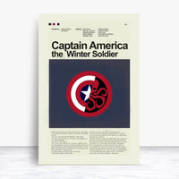 Load image into Gallery viewer, Captain America: The Winter Soldier Inspired Mid-Century Modern Print | 12&quot;x18&quot; or 18&quot;x24&quot; Print only
