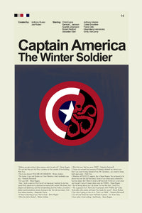 Load image into Gallery viewer, Captain America: The Winter Soldier Inspired Mid-Century Modern Print | 12&quot;x18&quot; or 18&quot;x24&quot; Print only
