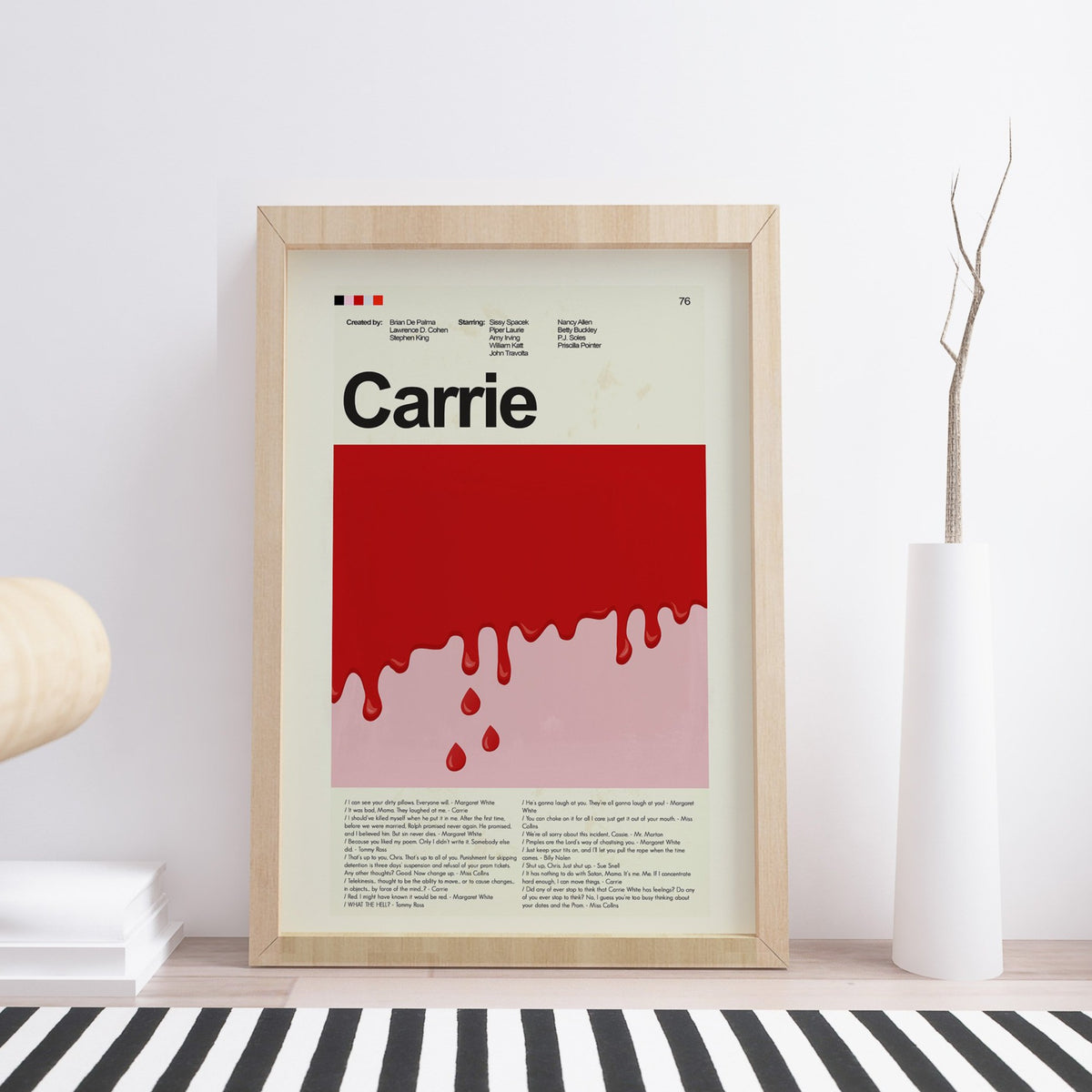 Carrie Inspired Mid-Century Modern Print | 12"x18" or 18"x24" Print only