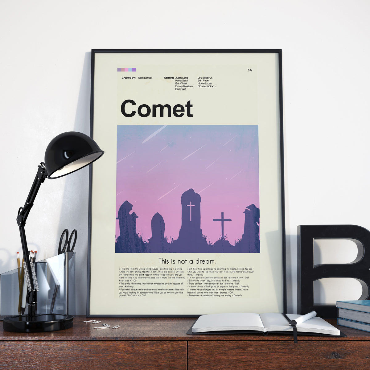 Comet Inspired Mid-Century Modern Print | 12"x18" or 18"x24" Print only