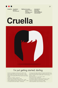 Load image into Gallery viewer, Cruella - Black and White Hair  | 12&quot;x18&quot; or 18&quot;x24&quot; Print only
