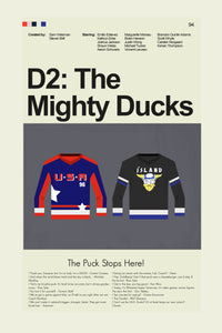 Load image into Gallery viewer, D2: The Mighty Ducks Inspired Mid-Century Modern Print | 12&quot;x18&quot; or 18&quot;x24&quot; Print only

