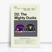 Load image into Gallery viewer, D2: The Mighty Ducks Inspired Mid-Century Modern Print | 12&quot;x18&quot; or 18&quot;x24&quot; Print only
